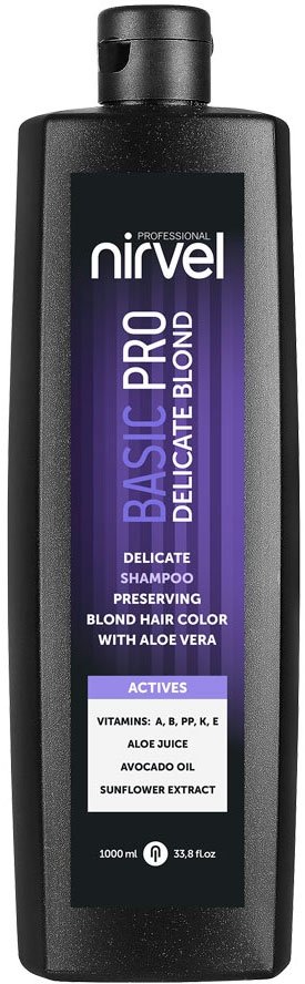 Шампунь деликатный для сохранения цвета блонд с алоэ вера/ Delicate shampoo preserving blond hair color